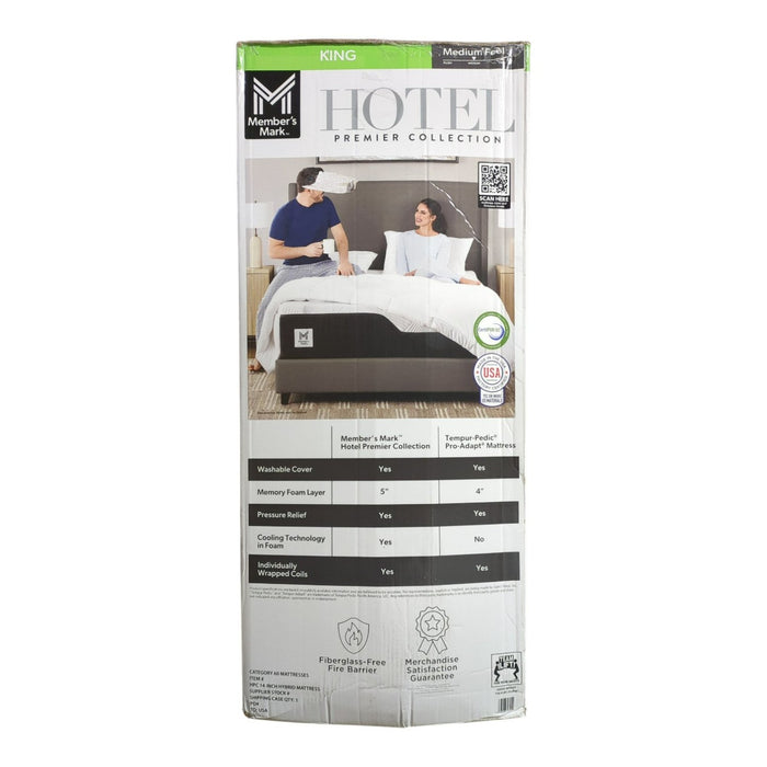 Member's Mark Hotel Premier 14" Hybrid Mattress, Medium