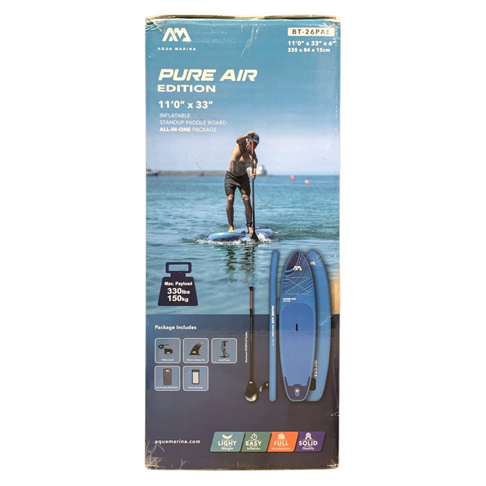 Aqua Marina Pure Air Edition 11'x33" Inflatable Standup Paddleboard All-in-One
