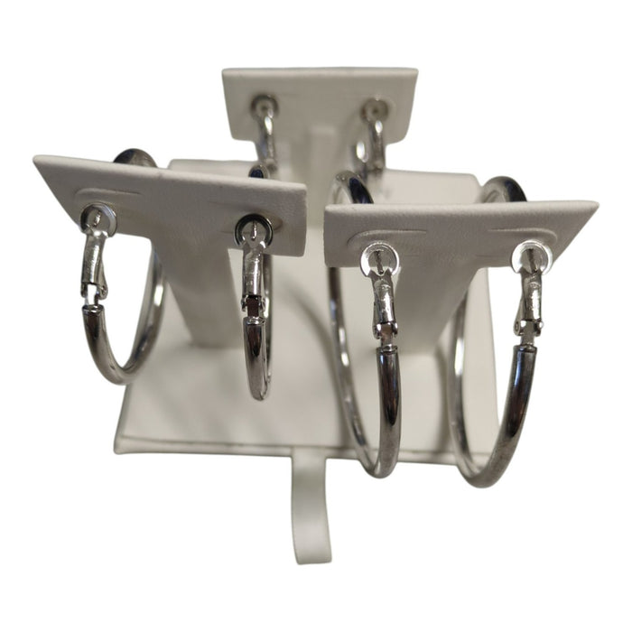 Italian Sterling Silver Hoop Earring Set, 3pc, Polished