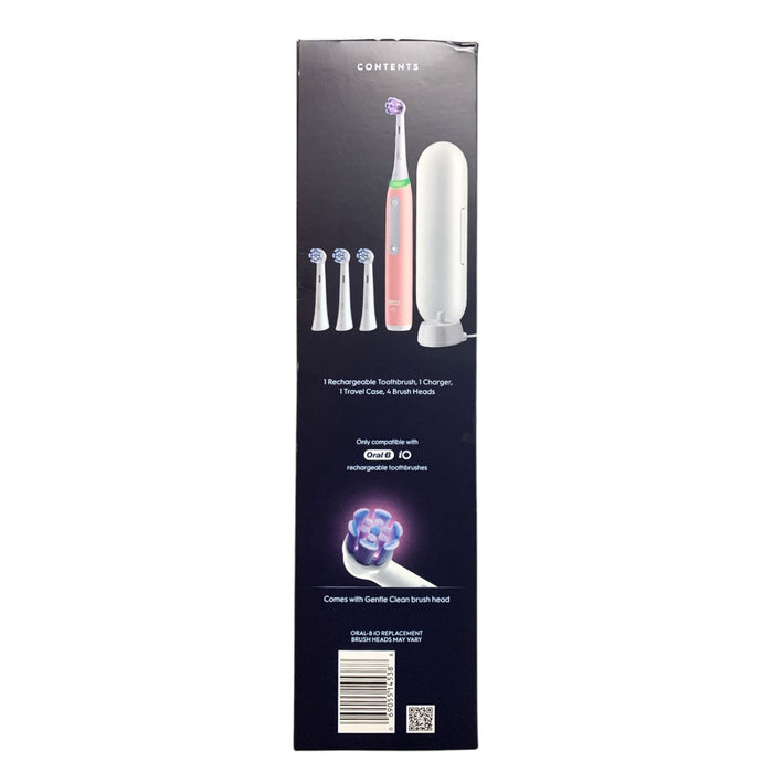 Oral B iO Series Gum + Sensitive Rechargeable Toothbrush, 4 Brush Heads, Pink