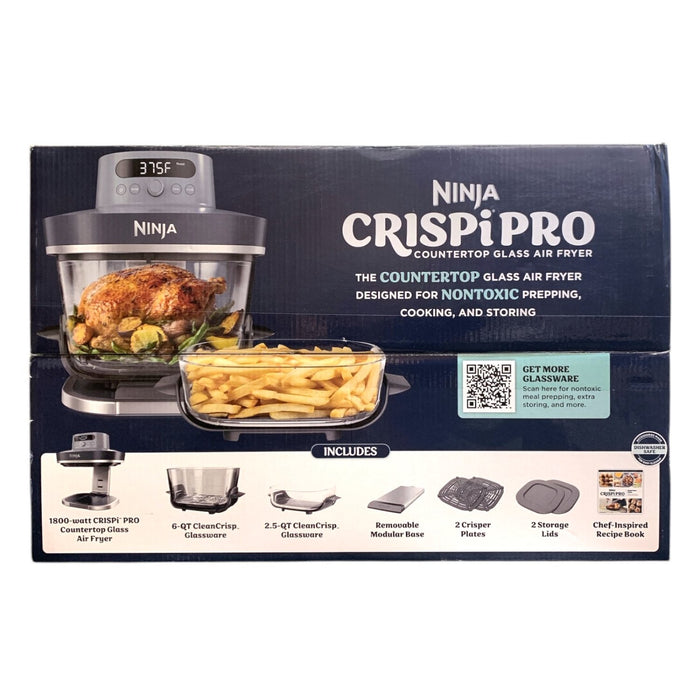 Ninja Crispi Pro 6-in-1 Glass Countertop Air Fryer 9-Piece Set
