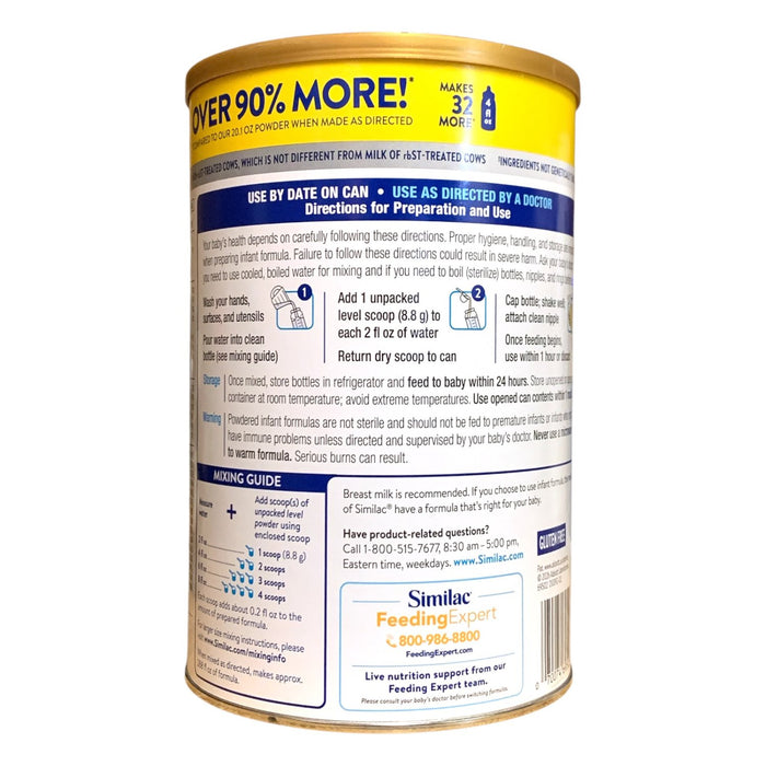 Similac 360 Total Care Sensitive Milk-Based Powder Instant Formula, 40 oz.