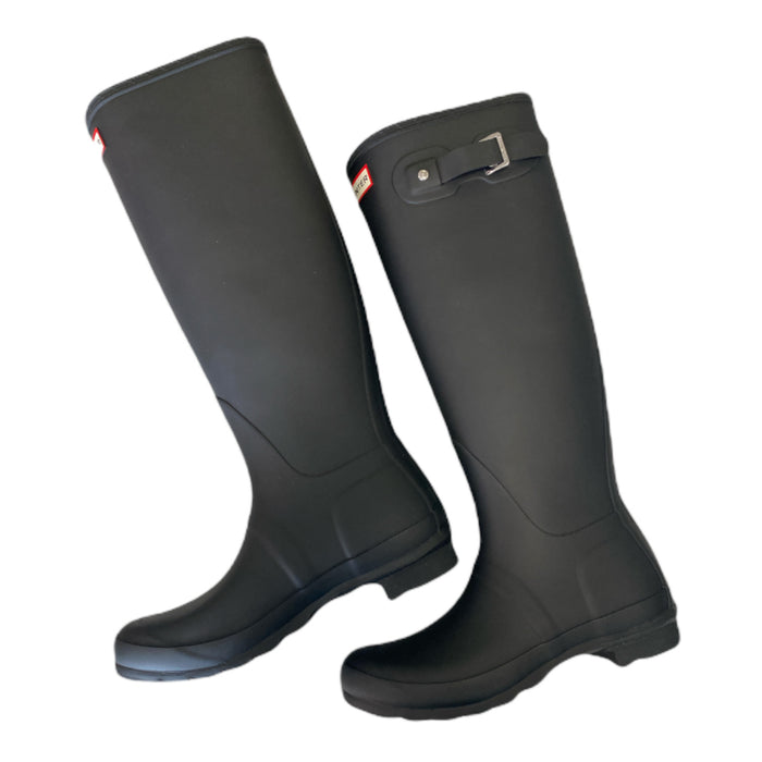 Hunter Women's Original Tall Waterproof Rain Boot, Matte Black, Size 8