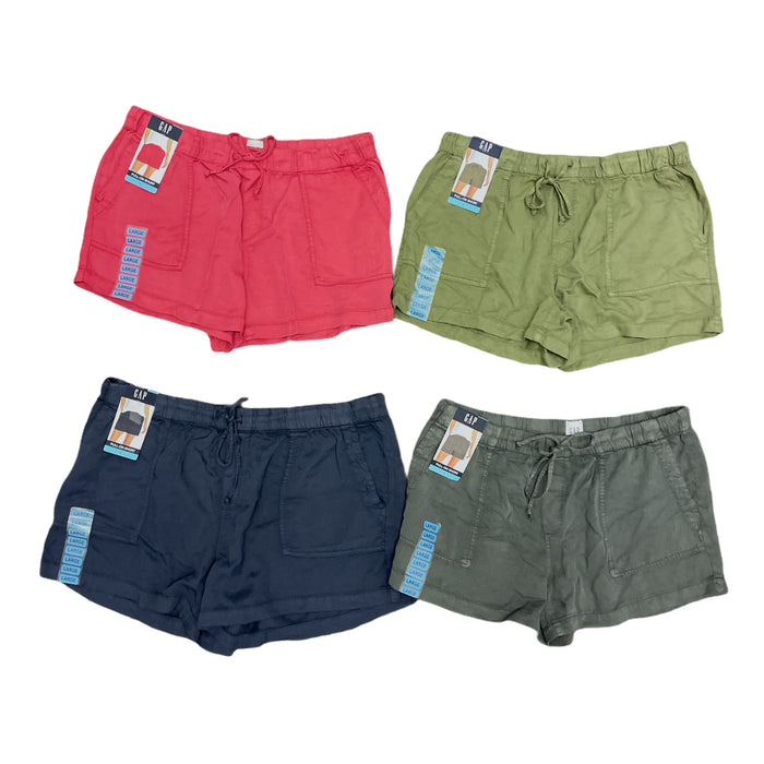 GAP Women's Soft Lightweight Drawstring Waist Pull-On Shorts w/ Pockets