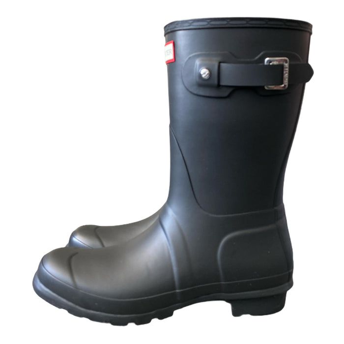 Hunter Women's Original Short Waterproof Rubber Rain Boots, Black, Size 8