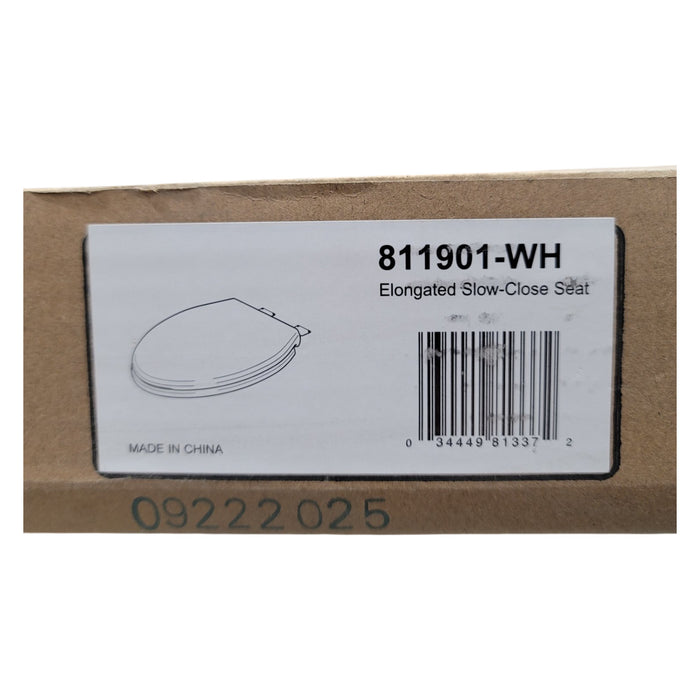 Delta Faucet Wycliffe Slow Close Elongated Toilet Seat White