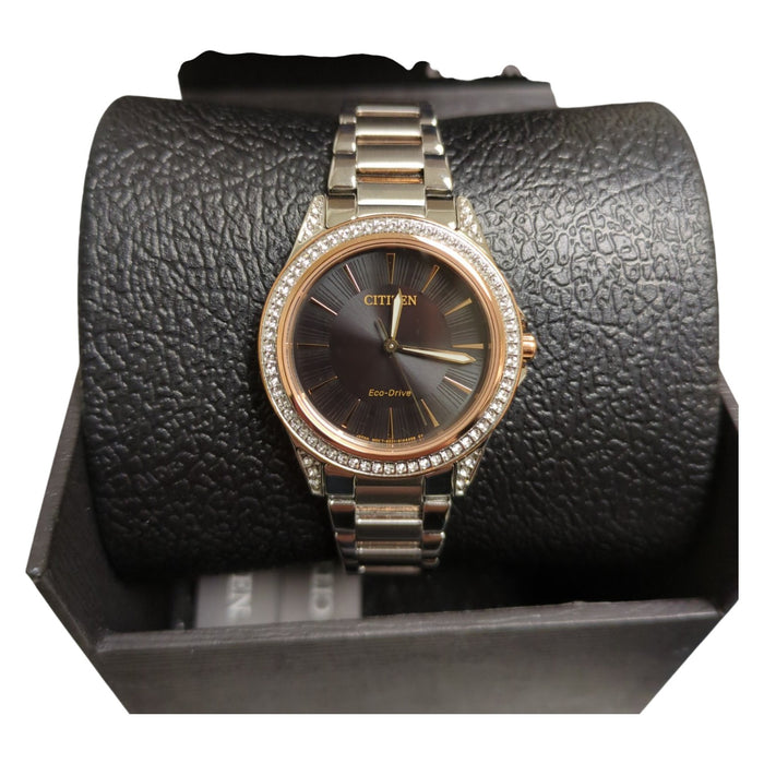 Citizen Women's Eco-Drive Crystal Accented Stainless Steel Watch, EM0946-58E