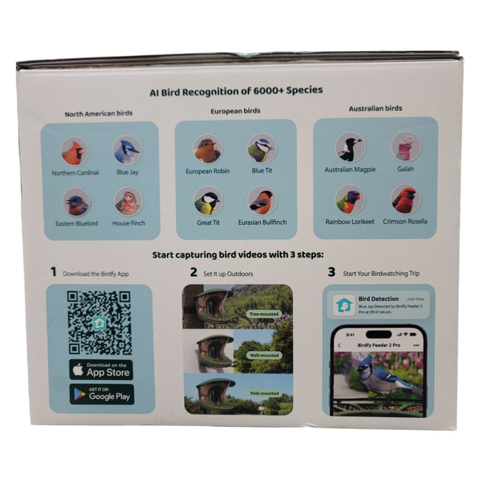 Birdfy Solar Powered Bird Feeder 2 Pro with AI Camera