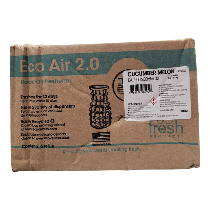Fresh Products Eco Air 30-Day Air Freshener Refill Cucumber Melon Solid 6/Box