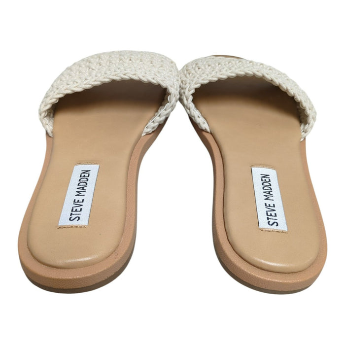 Steve Madden Women's Lightweight Easy Slip-On Crochet Sandal