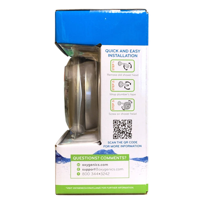 Oxygenics Square 6-Setting Fixed Shower Head (Assorted Colors)