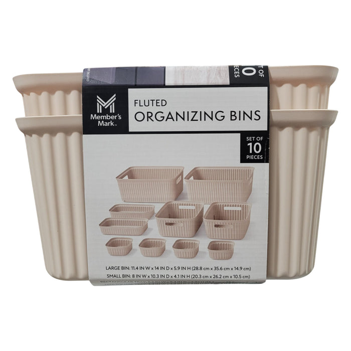 Member's Mark 10-piece Organizing Bin Set Multiple Colors