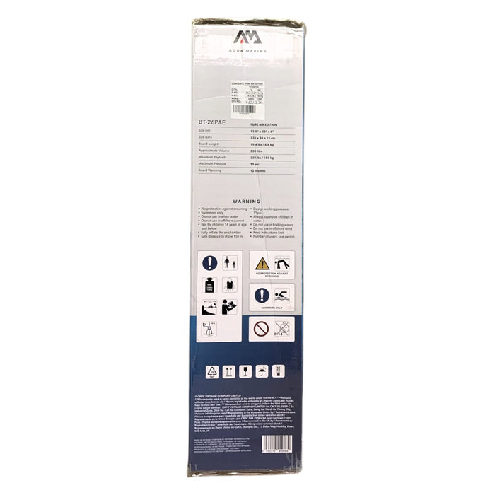 Aqua Marina Pure Air Edition 11'x33" Inflatable Standup Paddleboard All-in-One