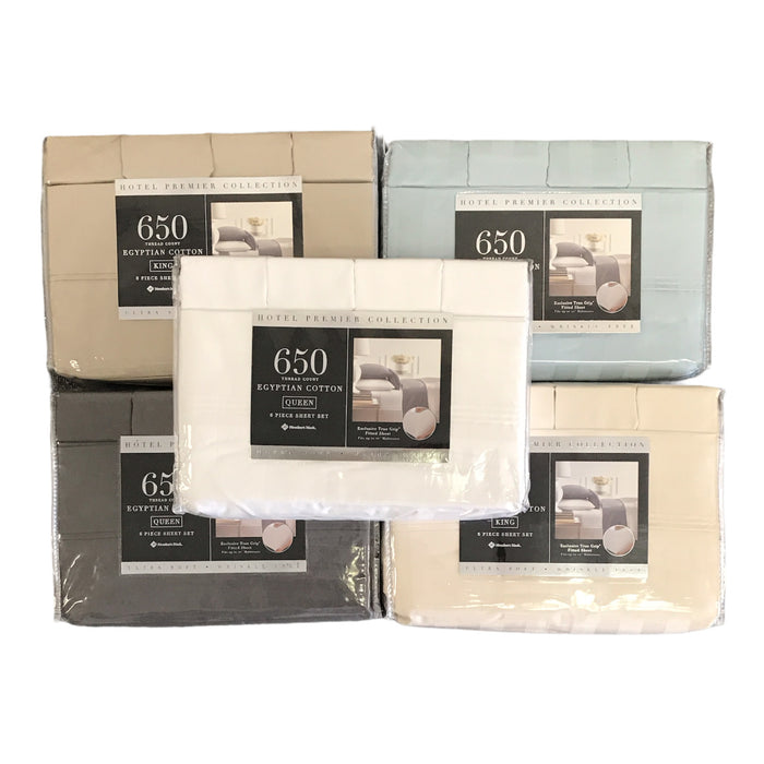 Hotel Premier Collection 650 Thread Count Egyptian Cotton, 6 Piece Set