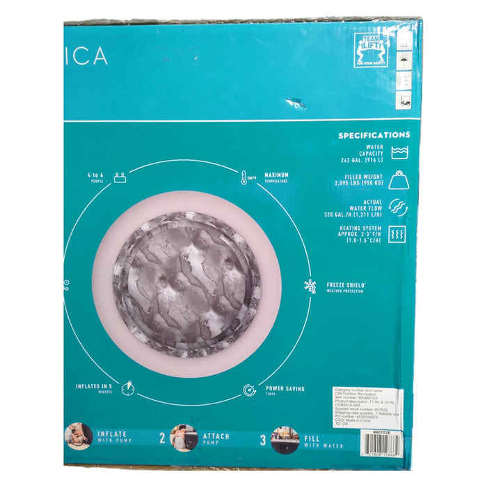 SaluSpa Corsica Round Energy-Saving Smart AirJet Inflatable Hot Tub