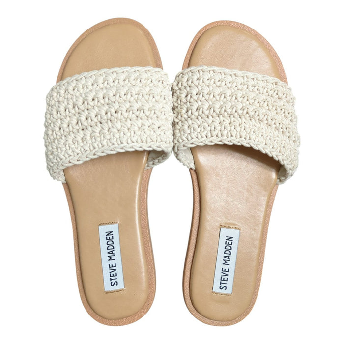 Steve Madden Women's Lightweight Easy Slip-On Crochet Sandal