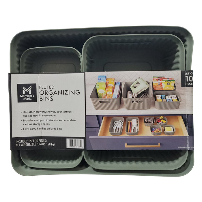 Member's Mark 10-piece Organizing Bin Set Multiple Colors