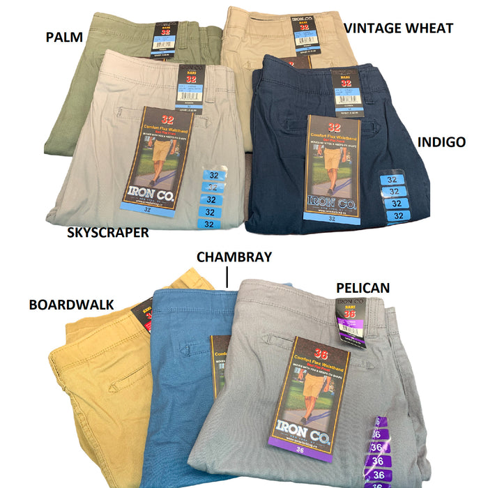 Iron Co Men's Bari Flat Front Shorts, Comfort Flex Waistband