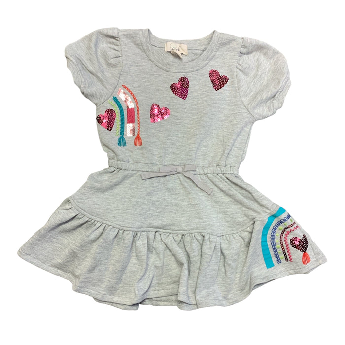 Peek Toddler Girls Short Sleeve Sequin Dress, QGU03636Y