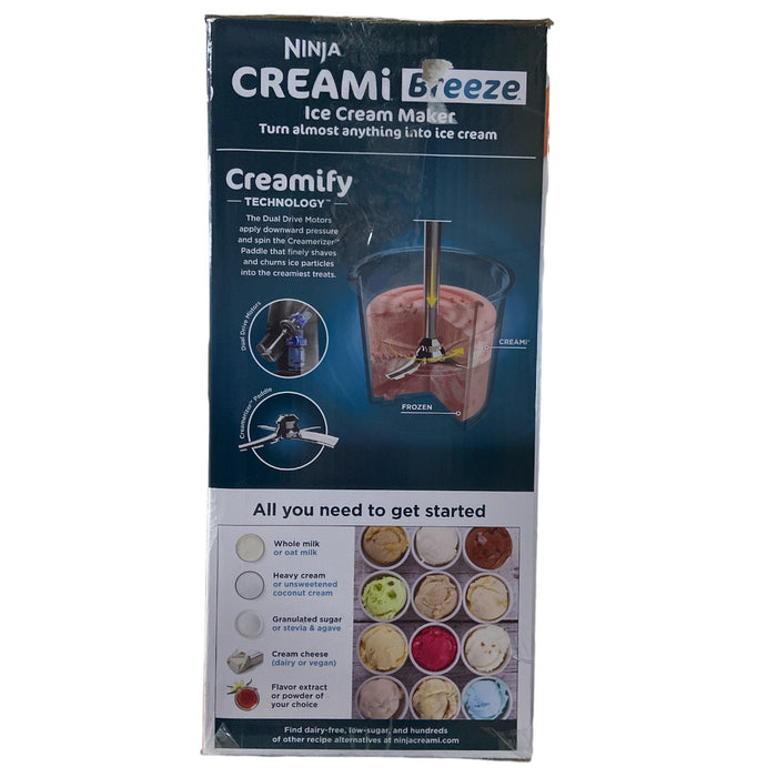 Ninja CREAMi Breeze 7 One Touch Programs, 4 Pints, Ice Cream, Gelato, Sorbet