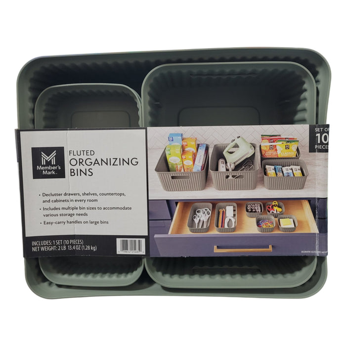 Member's Mark 10-piece Organizing Bin Set Multiple Colors
