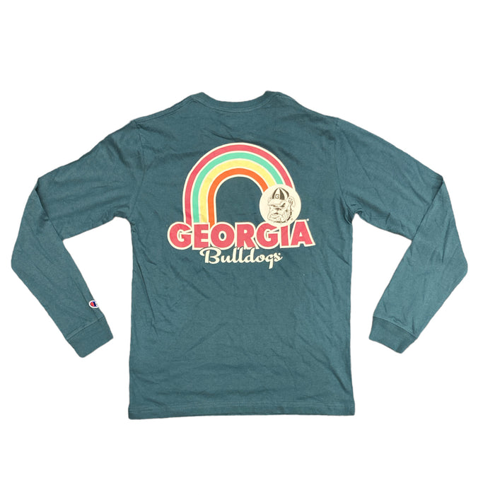 Champion Women's NCAA Georgia Bulldogs Long Sleeve Pocket T-Shirt, Teal