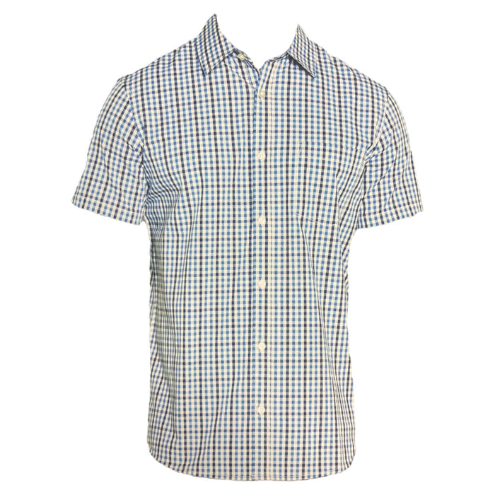 GAP Men's Short Sleeve Button Down Collared Poplin Shirt