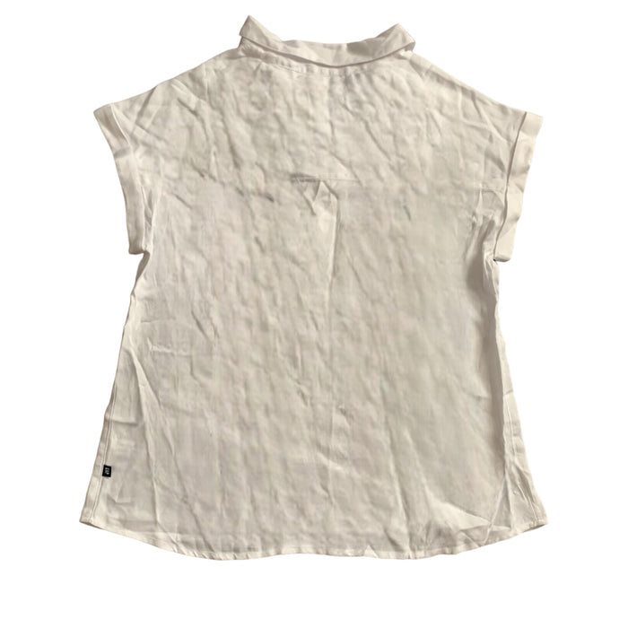 GAP Women's Soft Collared V Neck Short Sleeve