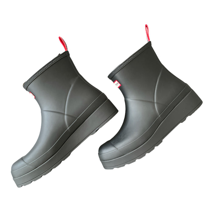 Hunter Women's Rubber Original Play Short Rain Boots, Black, Size 10