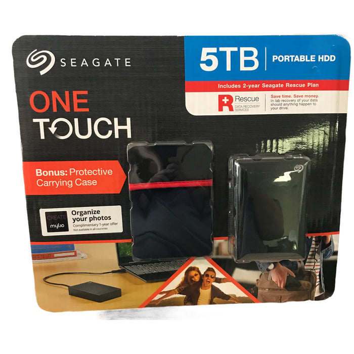 Seagate One Touch 5TB External Hard Drive Black USB 3.0