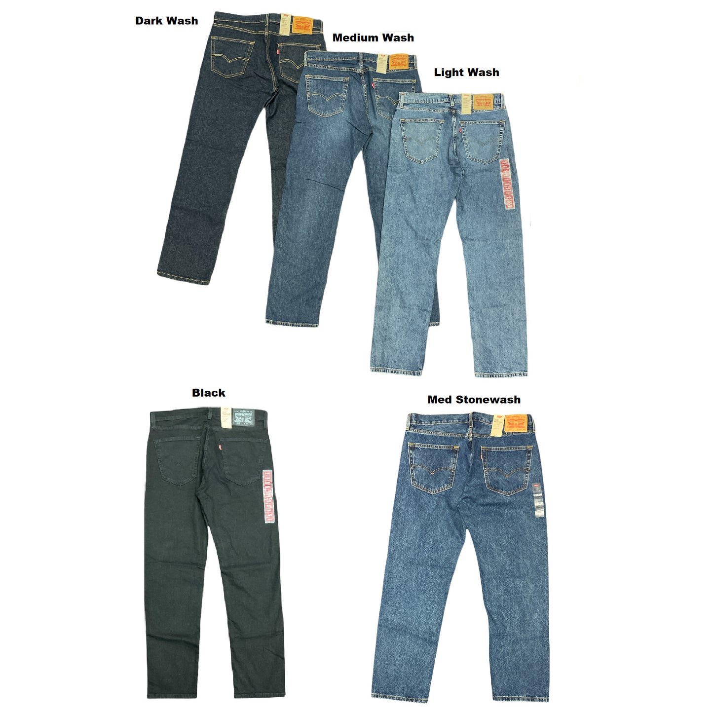 Levi's Men's Stretch Classic Straight Leg 505 Regular Fit 5-Pocket Jeans