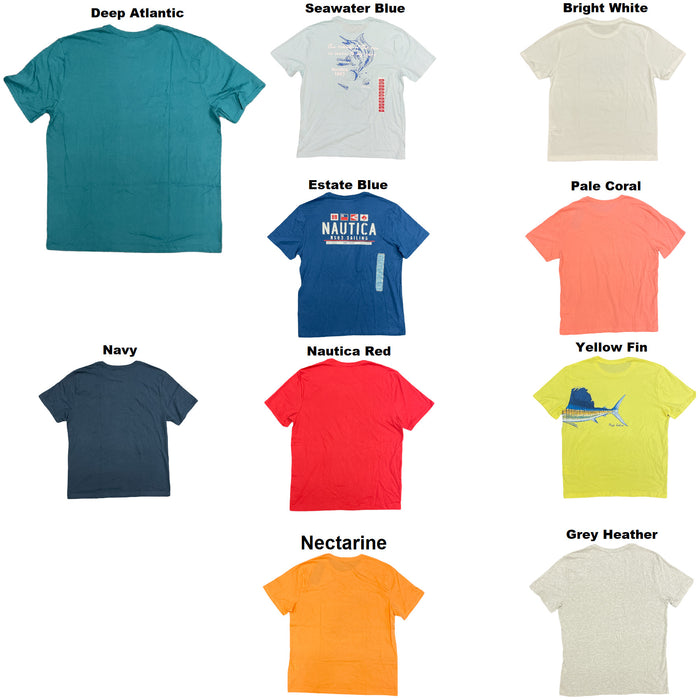 Nautica Men's Cotton Short Sleeve Crew Neck Various Graphic T-Shirt