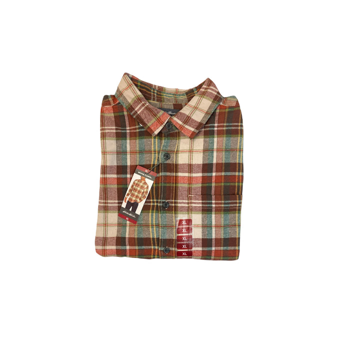 Eddie Bauer Men's Bristol Plaid Button Up Flannel Shirt