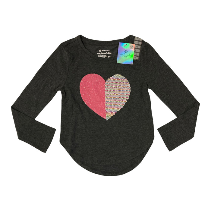 Member's Mark Girl's Favorite Long Sleeve Sequin & Glitter T-Shirt