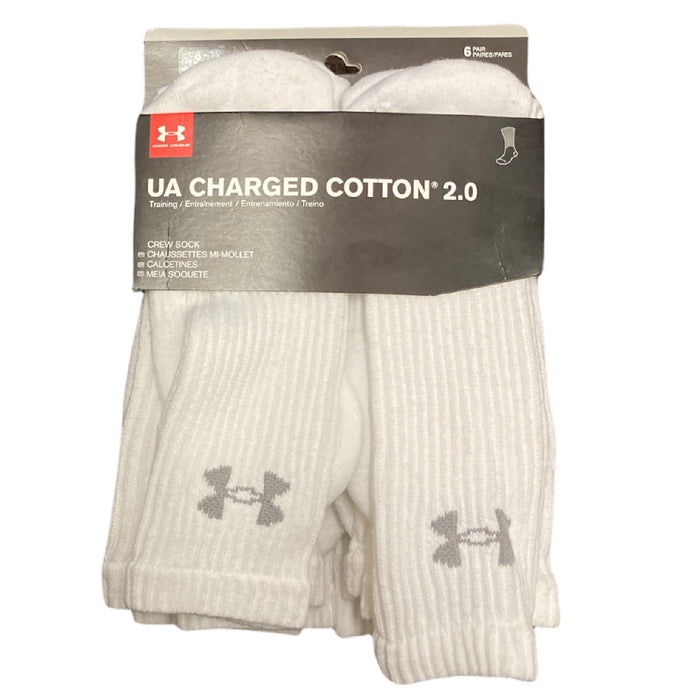 Under Armour Men's Comfortable Moisture Wicking Training Cotton Crew Socks