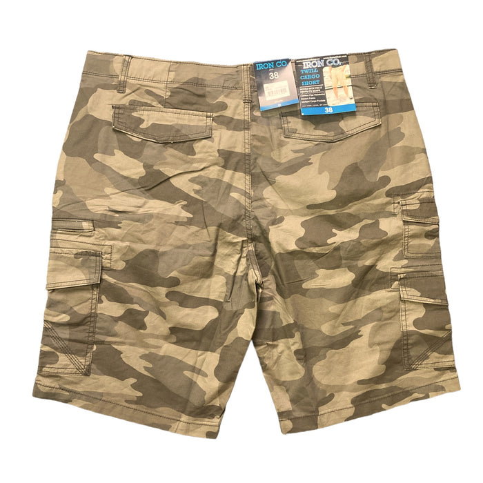 IRON Clothing Flex Comfort Waistband Stretch Twill Multi Pocket Cargo Short