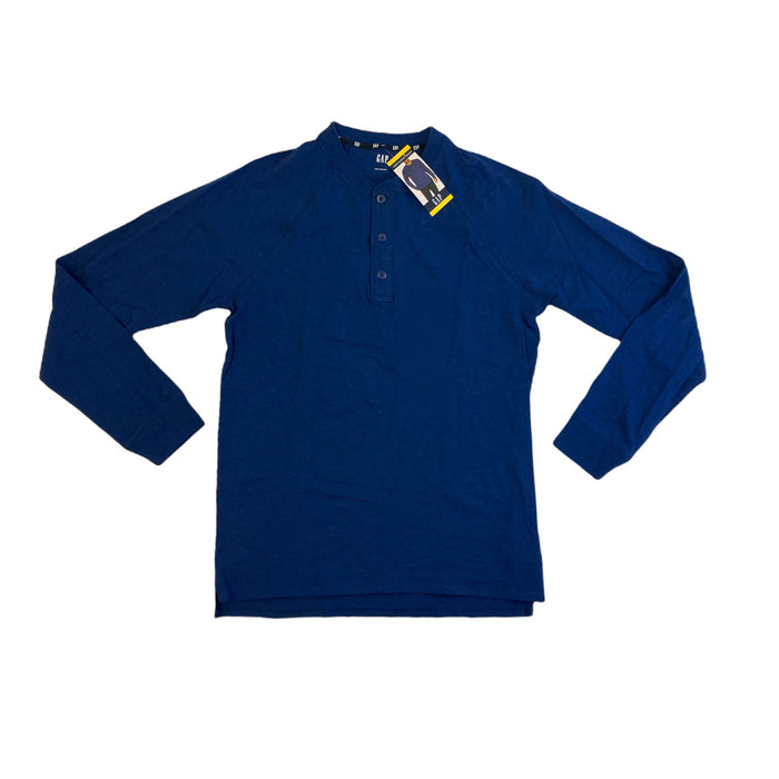 GAP Men's 100% Cotton Long Sleeve 3 Button Henley Shirt
