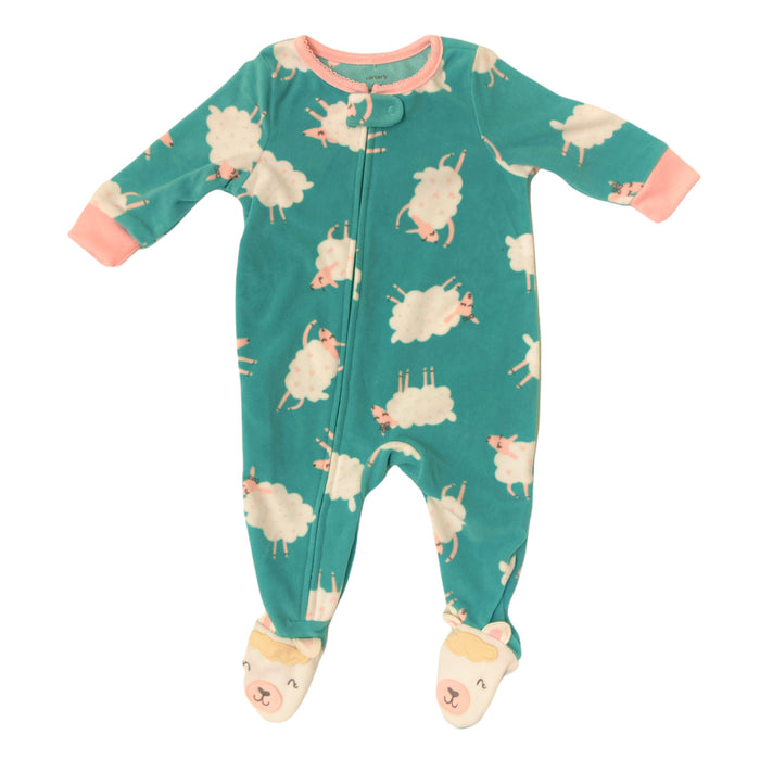 Carter's Girl's Warm Soft Fleece Zip Up Footie Pajamas