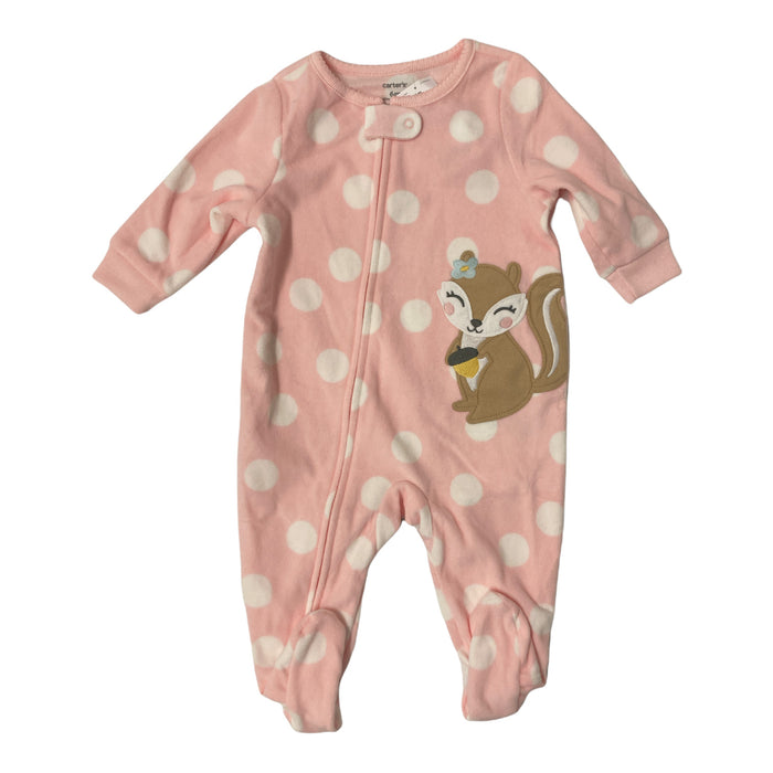 Carter's Girl's Warm Soft Fleece Zip Up Footie Pajamas