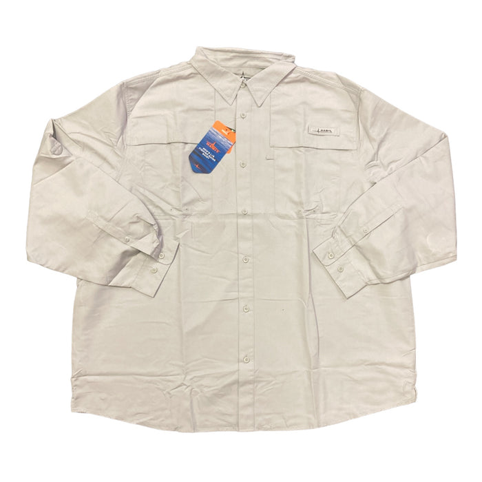 Habit Men's Long Sleeve Solar Factor UPF 40+ Fishing Guide Button Up Shirt