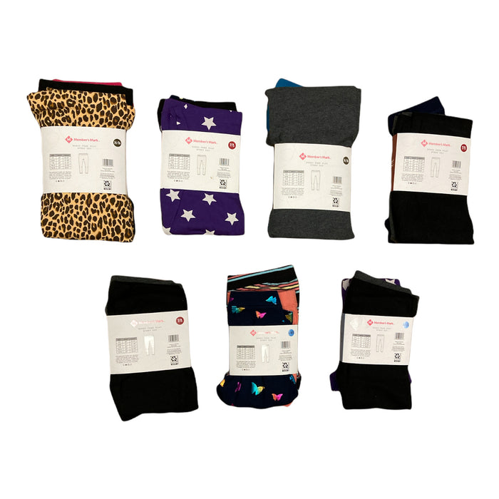 Member's Mark Girls Stretch Pull On My Favorite Leggings, 3-Pack