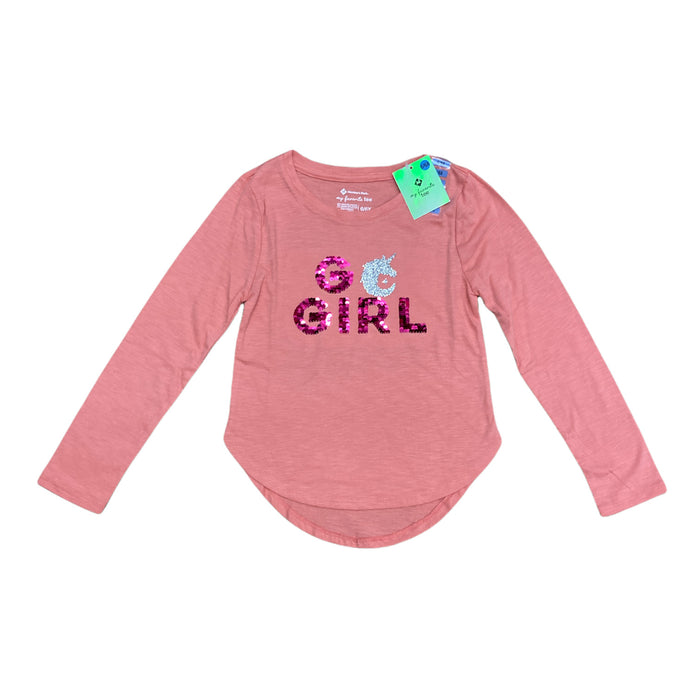 Member's Mark Girl's Favorite Long Sleeve Sequin & Glitter T-Shirt