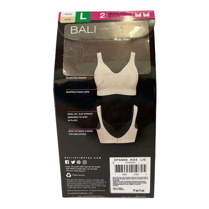 Bali Women's Comfort Revolution Flexible Wireless Shaping Bra, 2 Pack