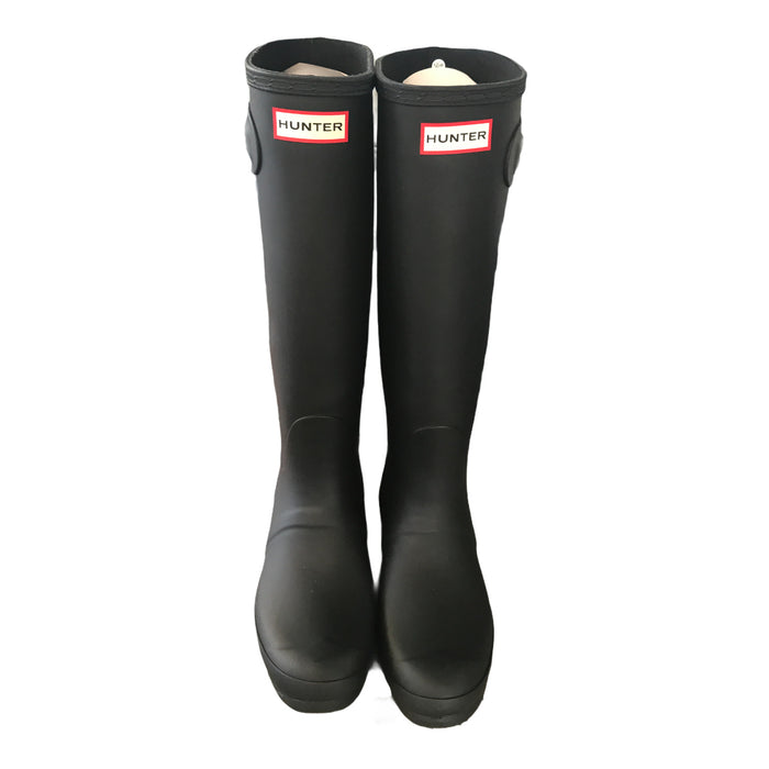 HUNTER Women's Original Tall Rubber Rain Boot, Black, Size 10