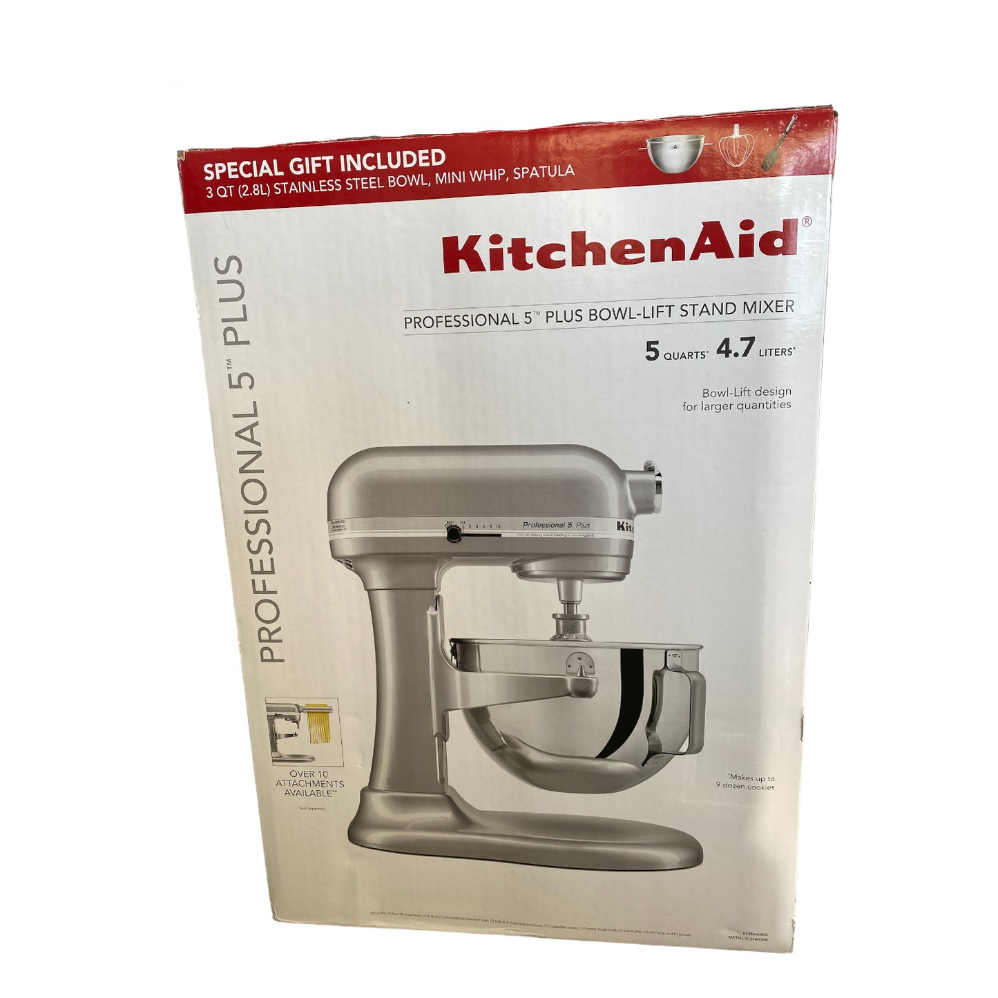 KitchenAid Professional 5 Plus Bowl Lift Stand Mixer, Chrome