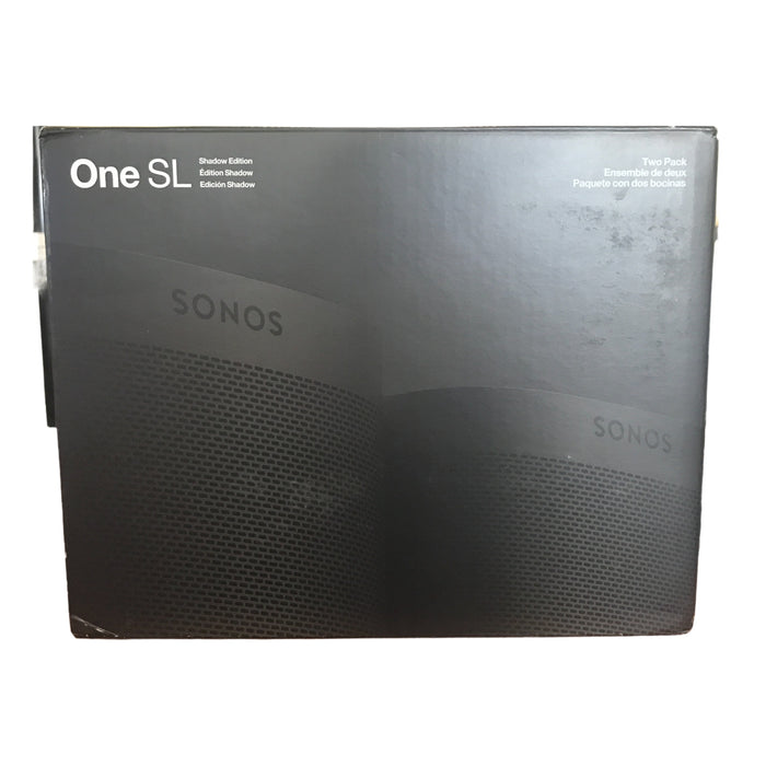 Sonos One SL Shadow Edition, 2 Pack, WiFi Smart Speaker System