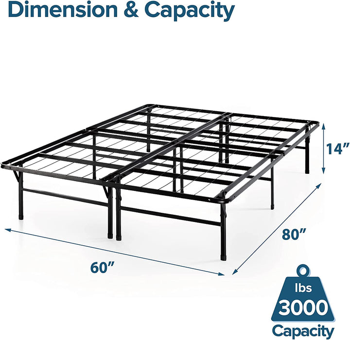 ZINUS SmartBase Heavy Duty Mattress Foundation,14" Metal Platform Frame, Queen