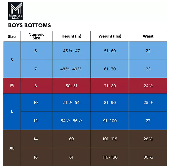 Member's Mark Boys Pockets Durable Comfortable Tech Short