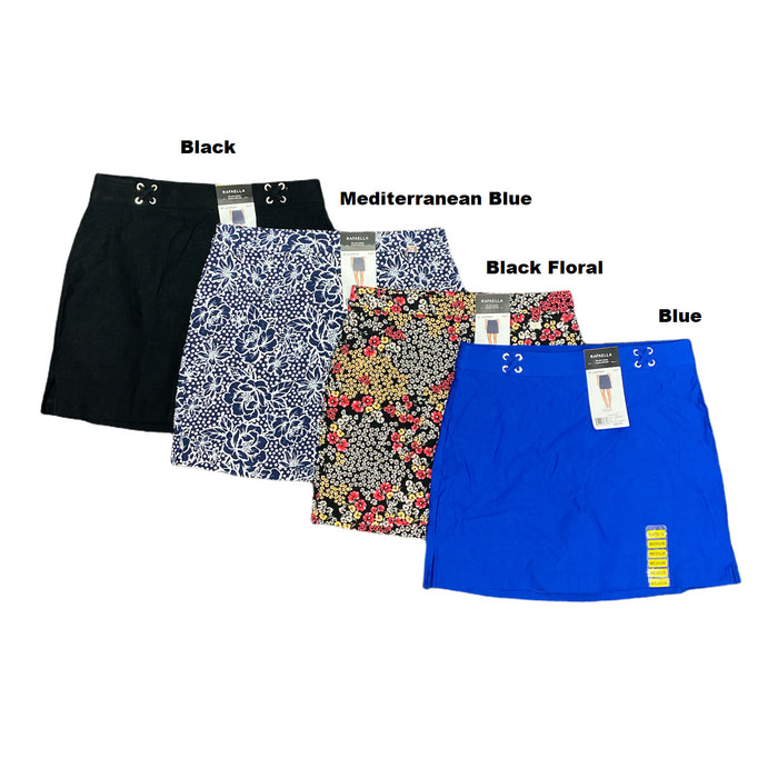 Rafaella Women's Supreme Stretch 4.5" Inseam Comfort Skort w/ Mesh Shorts