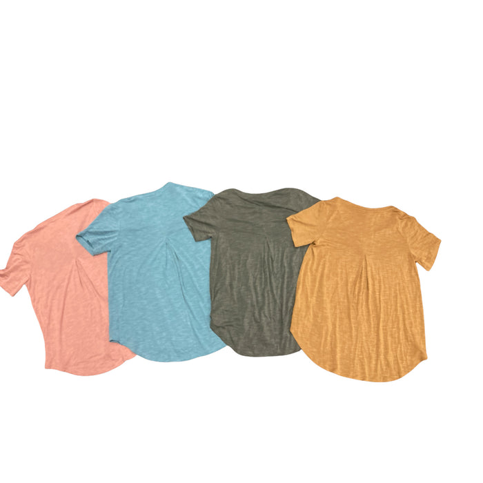 Mod Ref Women's Essential Short Sleeve V-Neck Shirt w/ Back Pleat